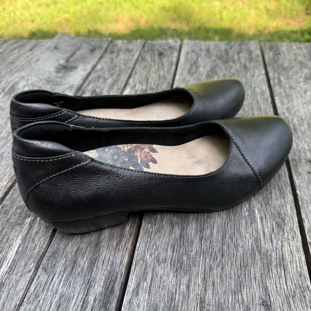 Taos Debut Black Leather Low Heel Pumps Shoes DEB-13600 Womens 8 EU 39 - Picture 5 of 8